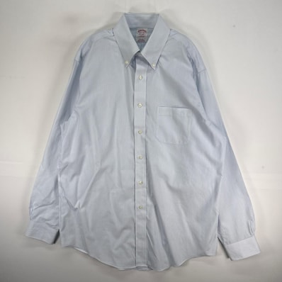 古着 ブルックスブラザーズ Brooks Brothers 長袖シャツ ボタンダウン 胸ポケ MADISON M ブルー系 ストライプ メンズ