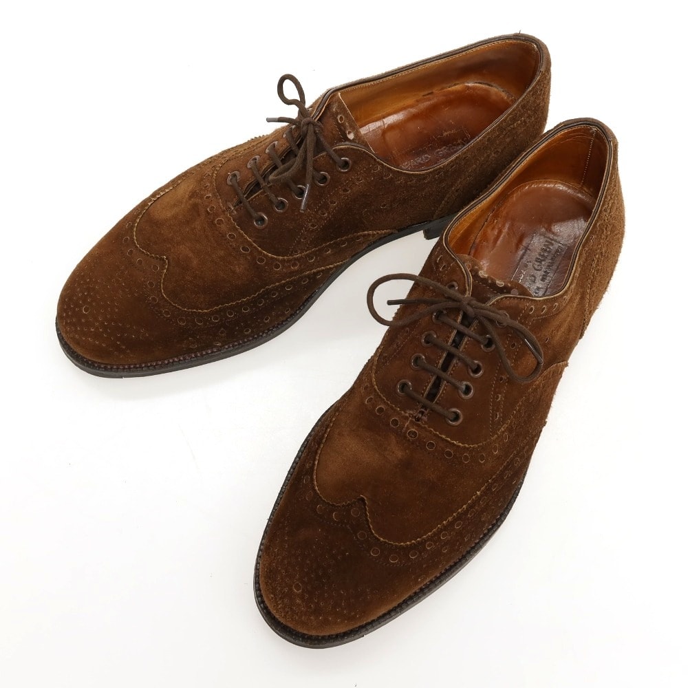 【中古】エドワードグリーン EDWARD GREEN BRAEMAR スエード ドレスシューズ ブラウン【サイズ6E】【メンズ】