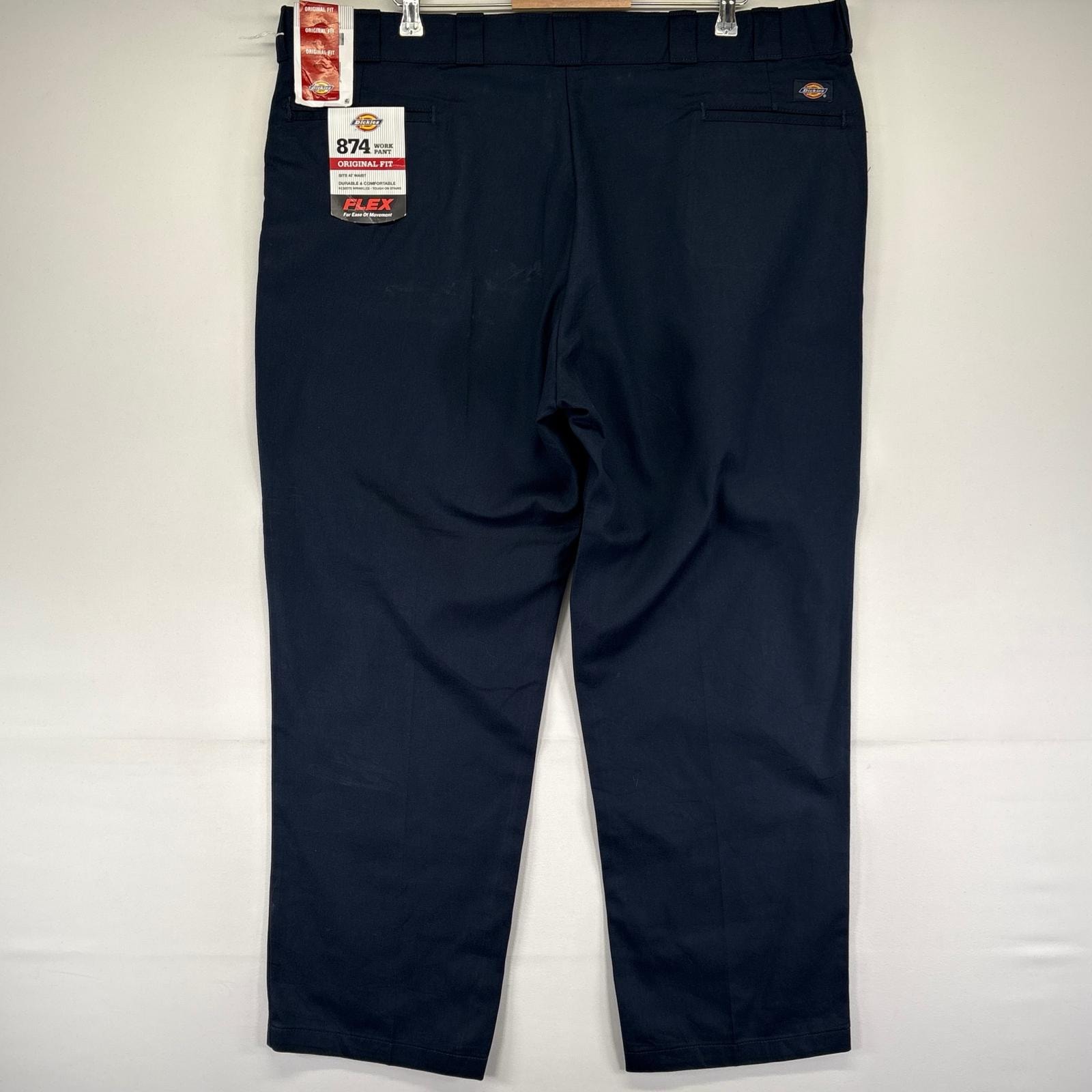 古着 ディッキーズ Dickies パンツ 874 ワークパンツ チノパン ストレート 大きいサイズ デッドストック w46 L30 ネイビー系 メンズ
