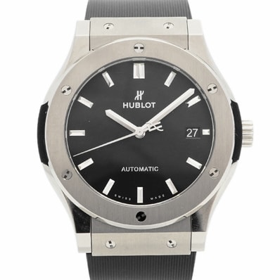 ★最終価格★SALE【6wcd0344】ウブロ クラシックフュージョン 511.NX.1171.RX 黒文字盤【中古】腕時計 メンズ