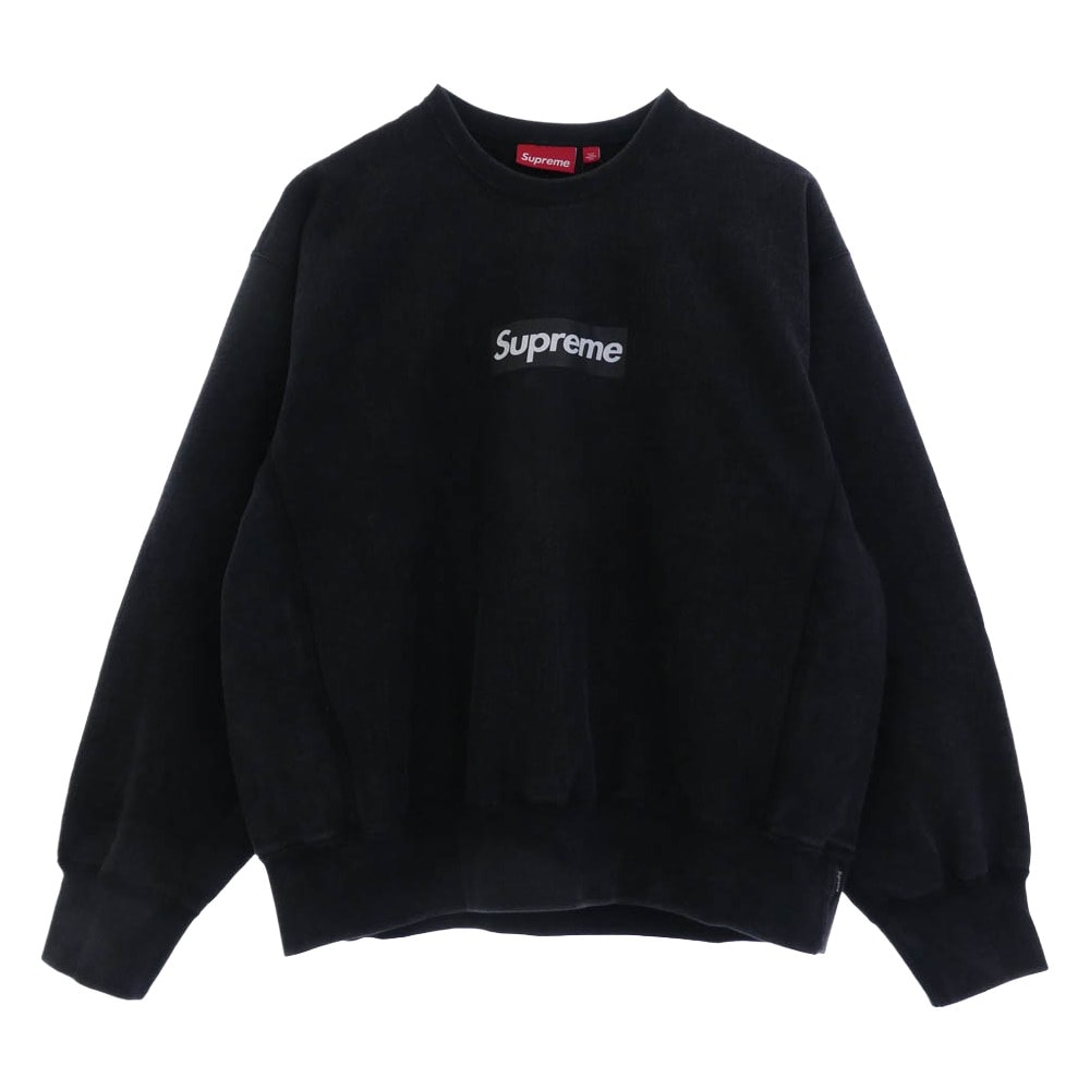 Supreme シュプリーム スウェット 25SS Washed Box Logo Crewneck ウォッシュド ボックスロゴ クルーネック スウェット ブラック系 L【極上美品】【中古】