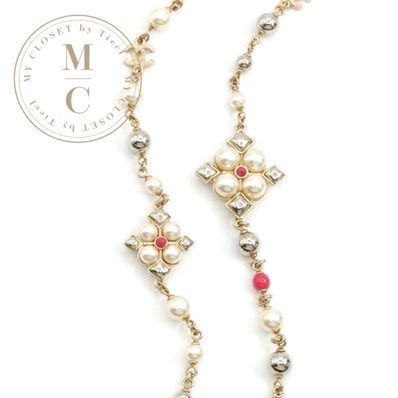 シャネル CHANEL ネックレス ペンダント チョーカー ゴールド シルバー ピンク ココマーク ロングネックレス