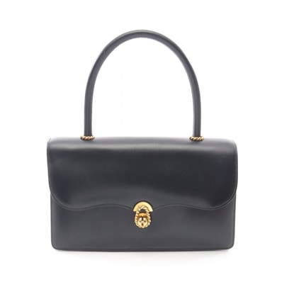 エルメス HERMES エスカル ハンドバッグ バッグ カーフ(牛革) ボックスカーフ ブラック(エルメス) ○B刻印(1972年製造) レディース ブラック系 【中古】