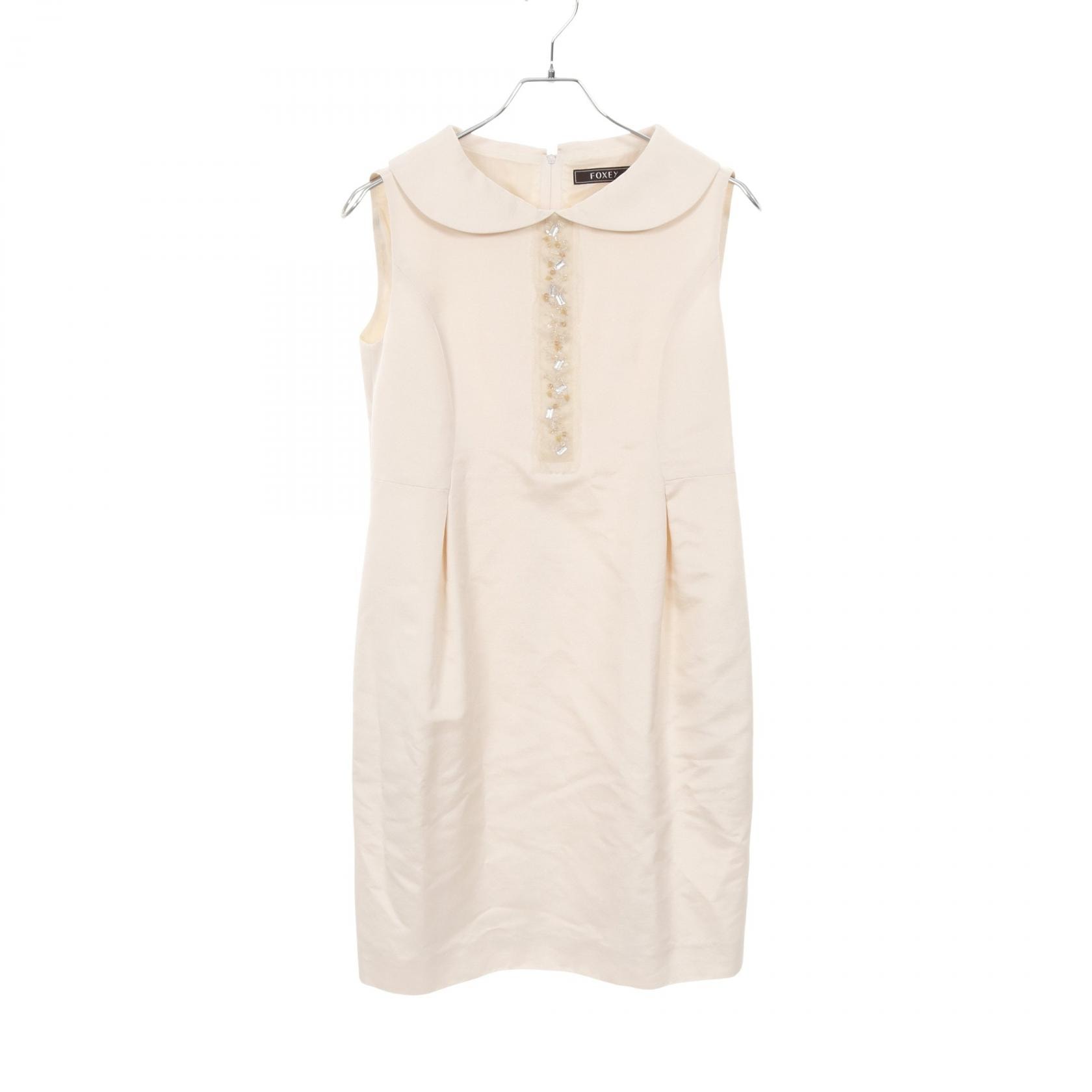 フォクシー FOXEY ワンピース 衣料品 トップス シルク ウール レディース ベージュ系 【中古】