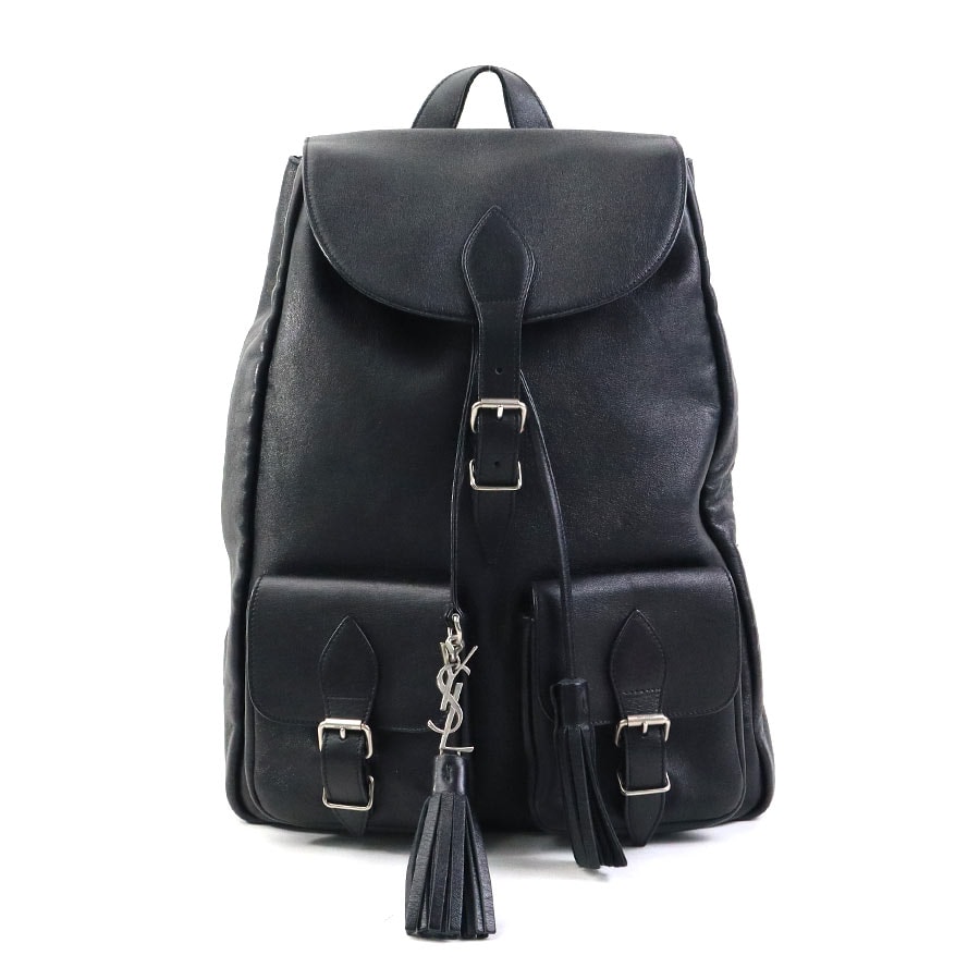 サンローラン SAINT LAURENT リュック レザー ブラック ユニセックス 415195【中古】 h30834a