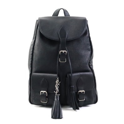 サンローラン SAINT LAURENT リュック レザー ブラック ユニセックス 415195【中古】 h30834a