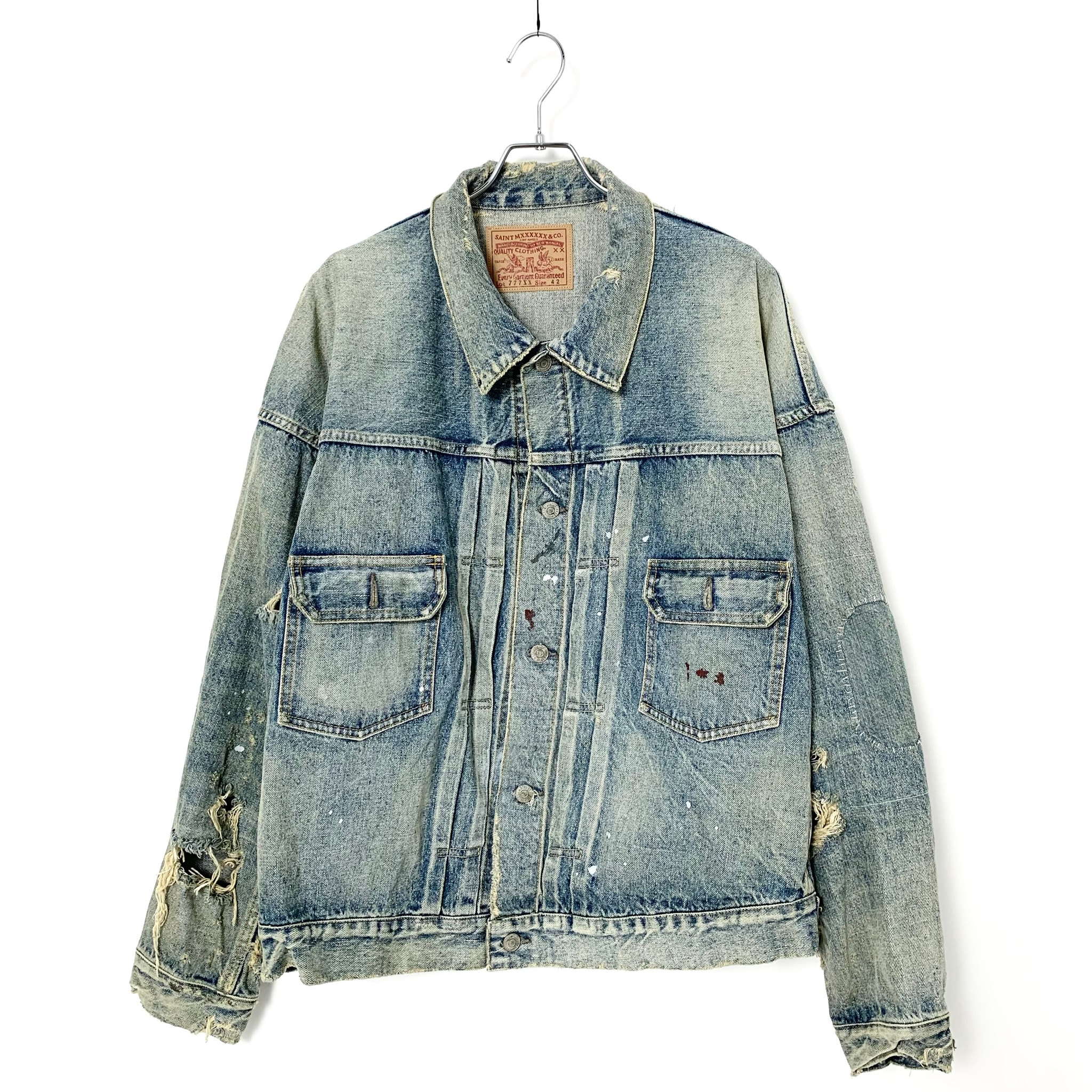 SAINT Mxxxxxx x BerBerJin Denim JKT Damage "Blue"