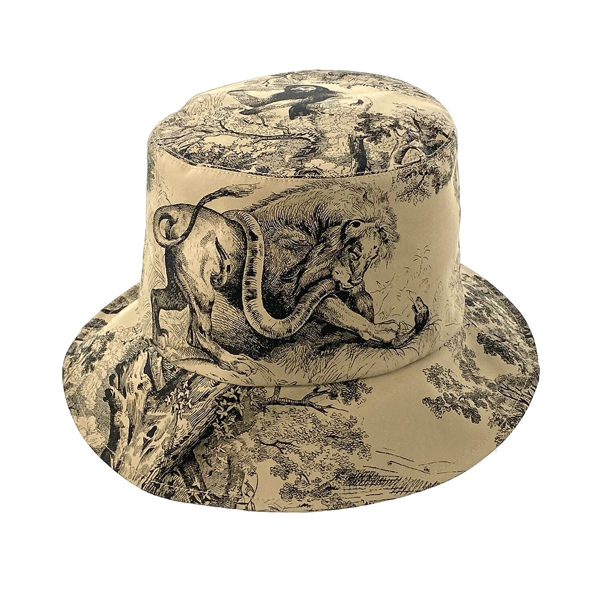 Christian Dior クリスチャンディオール Teddy-D Toile de Jouy Animal 57 バケットハット リバーシブル ハット 25TJV923I130 ベージュ  メンズ【中古】