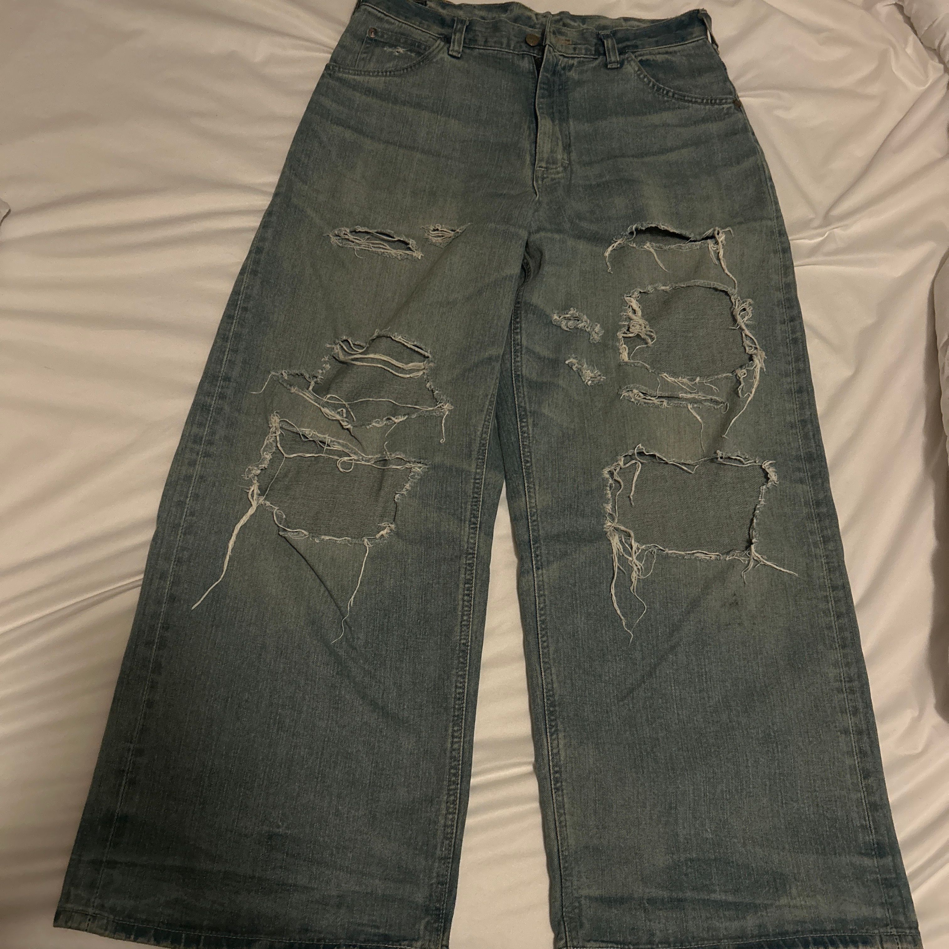 Lee x BEAMS Crush Baggy Denim Pants "Blue"