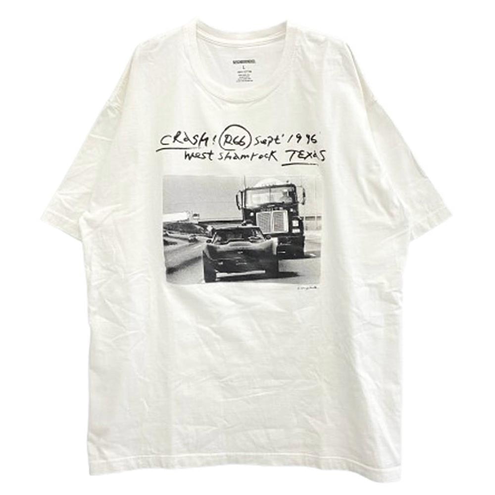 NEIGHBORHOOD ネイバーフッド Tシャツ 22SS 221PCNON-ST04 ON-4/C-TEE.SS 長濱治 プリント クルーネック 半袖 Tシャツ ホワイト系 L【中古】