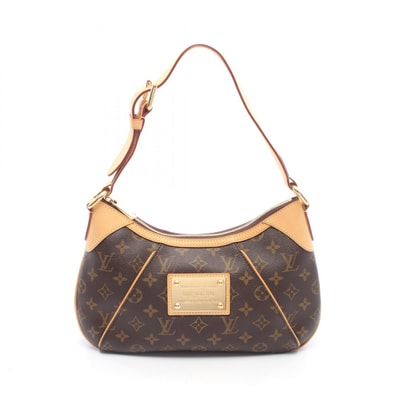 ルイ・ヴィトン LOUIS VUITTON テムズPM ショルダーバッグ バッグ PVCコーティングキャンバス レザー モノグラム レディース ブラウン系 M56384 【中古】