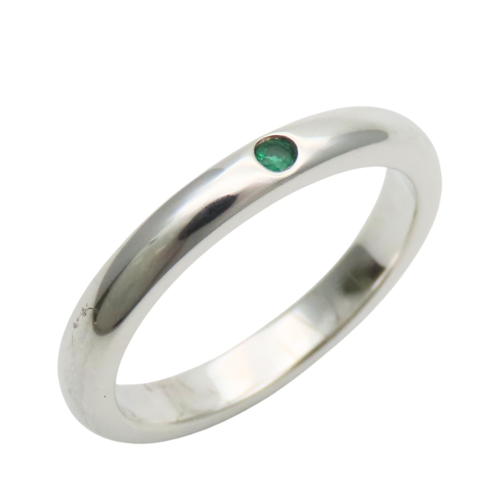 【中古】 ティファニー リング・指輪 スタッキングバンド シルバー925 エメラルド 約2.58g シルバー エルサペレッティ 1P アクセサリー レディース 女性 TIFFANY&Co.