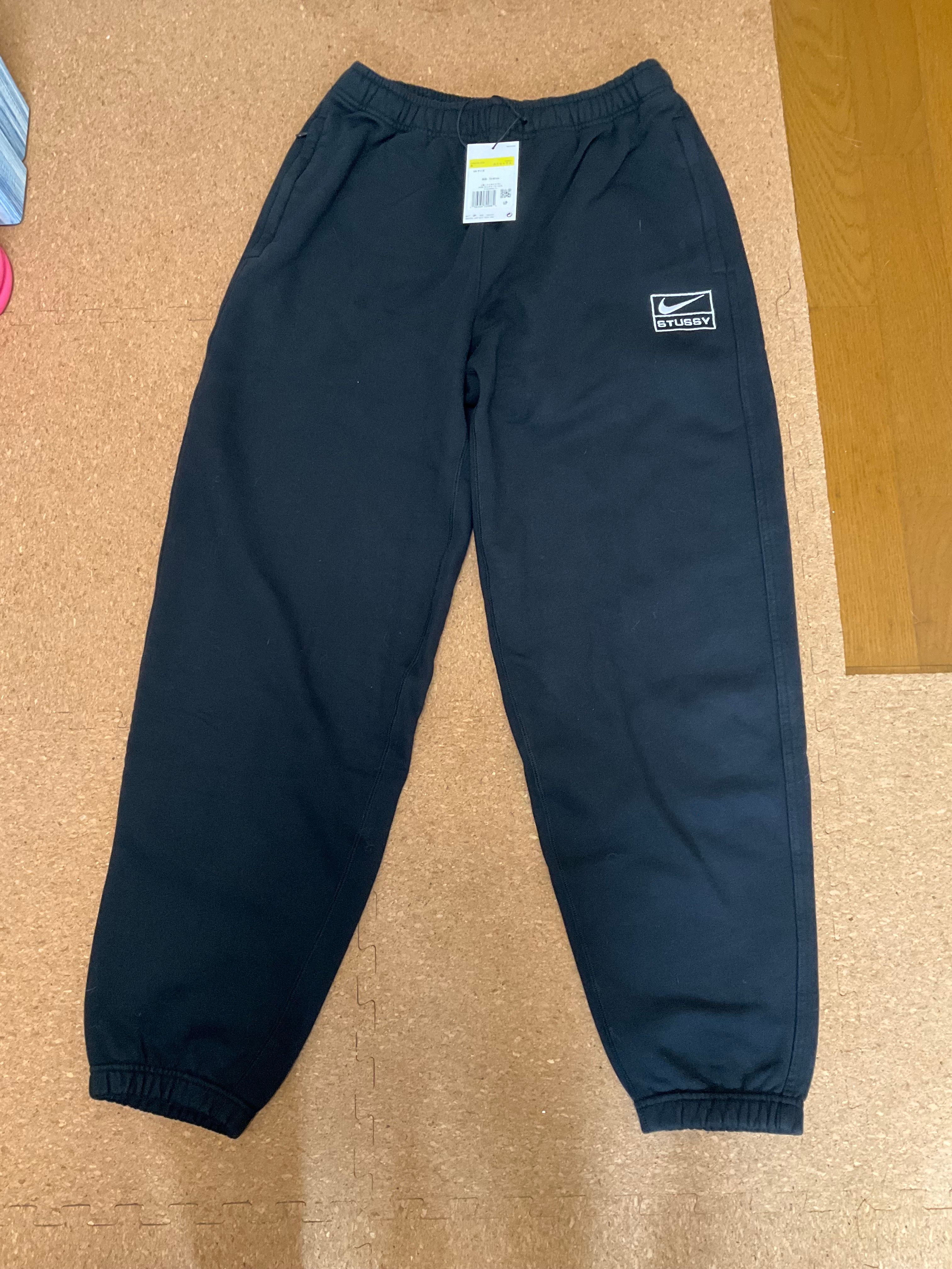 Stussy x Nike Stone Washed Fleece Pant "Black" (US Size) FN5235-010