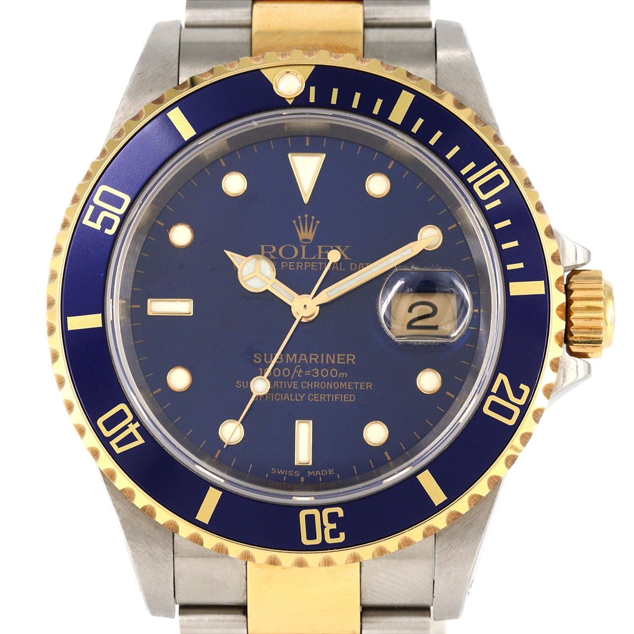 【ノーメンテナンス還元価格】ロレックス サブマリーナーデイト 16613 SSxYG 自動巻 Y番