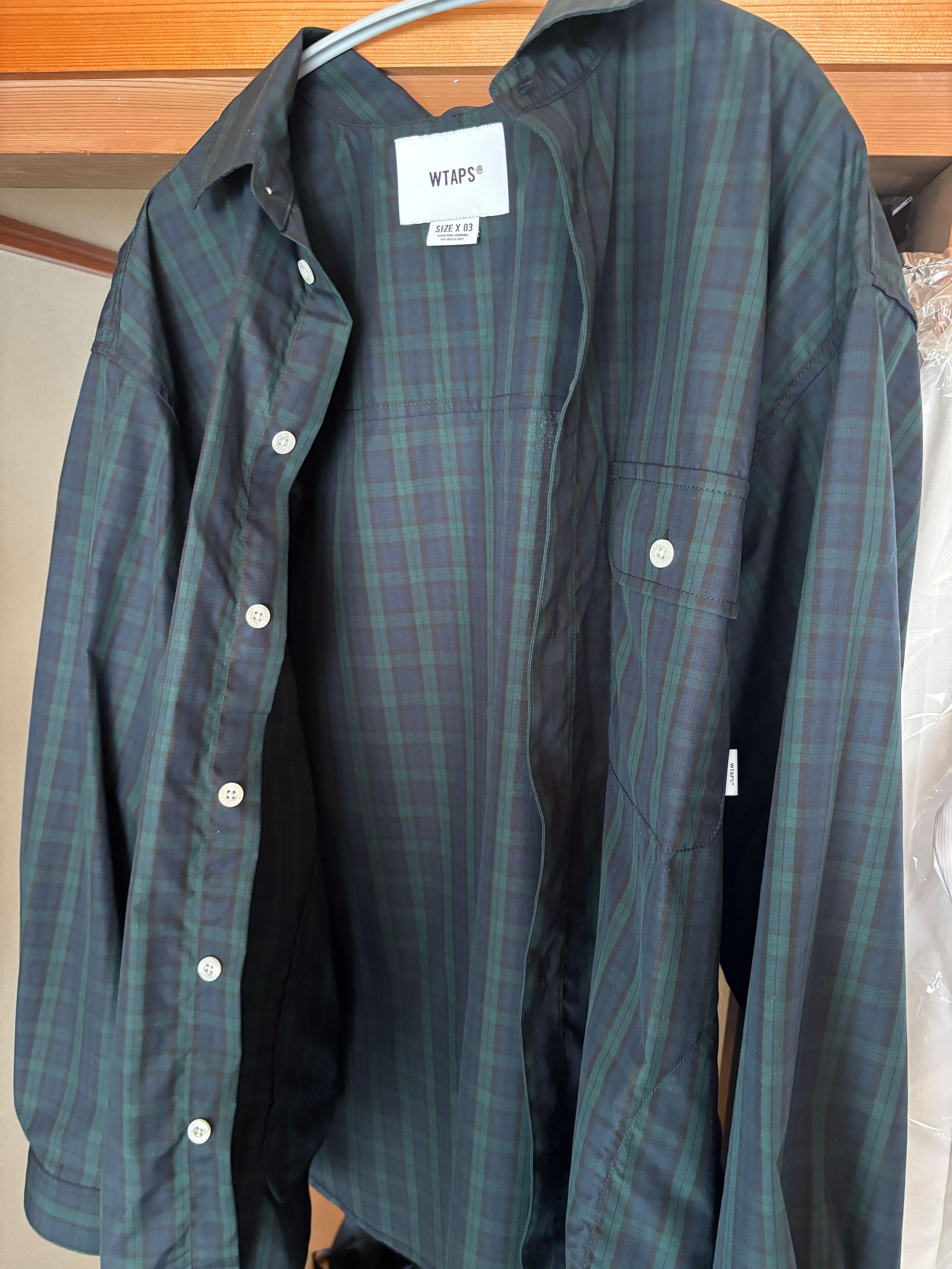 WTAPS Wcpo 01 / LS / Cotton. Broadcloth. Textile "Green"