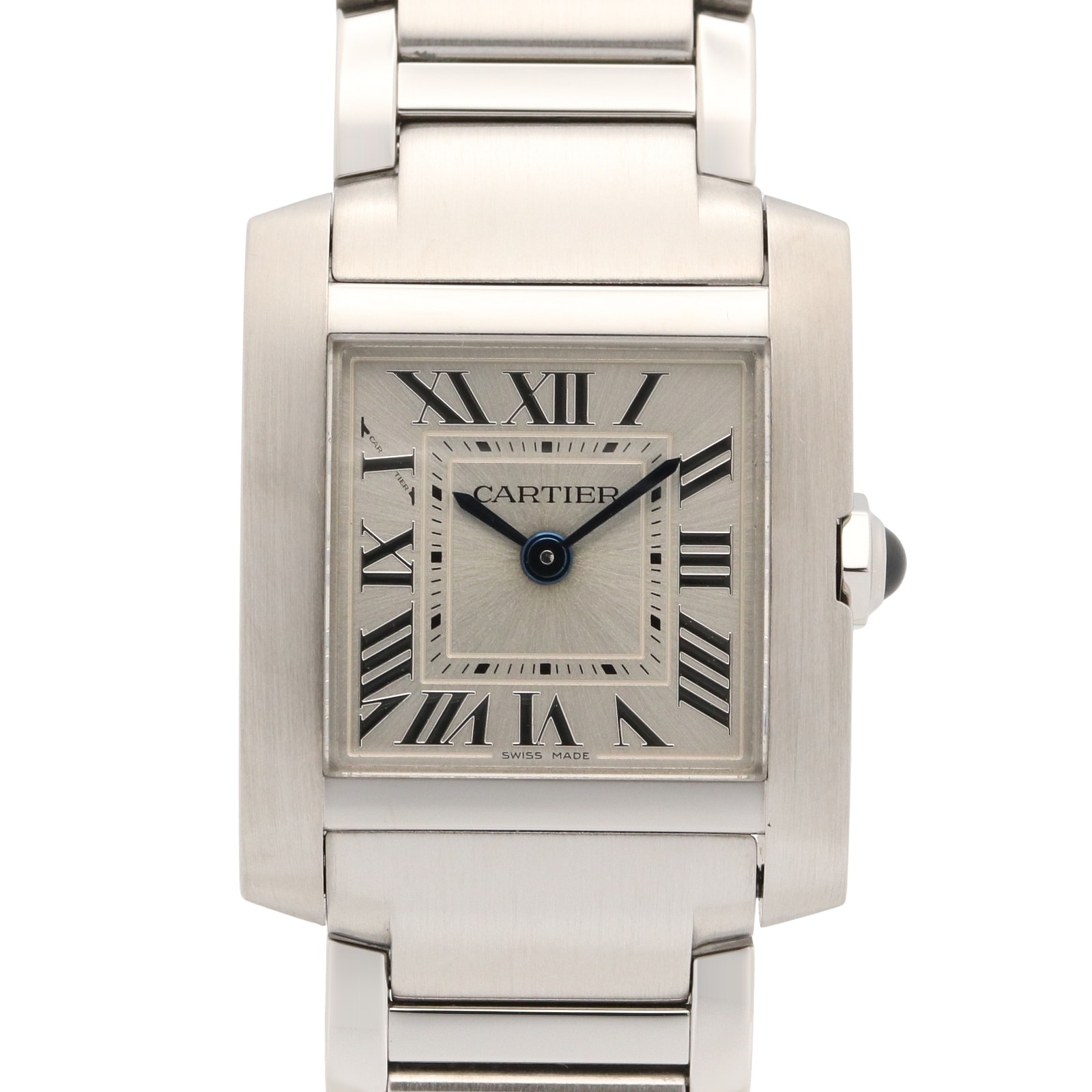 カルティエ CARTIER タンクフランセーズ SM 腕時計 時計 ステンレススチール レディース シルバー系 WSTA0065 【中古】