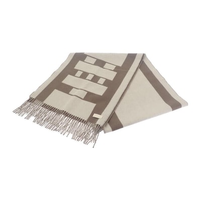 エルメス HERMES コンクール H259158S 03 マフラー カシミヤ アイボリー ブラウン イヴォワール ピュス レディース メンズ ユニセックス【中古】【Aランク】