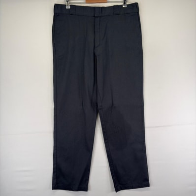 古着 ディッキーズ Dickies パンツ チノパン スラックス ストレート ジップ ワークパンツ 作業着 874 w38 L32 グレー メンズ