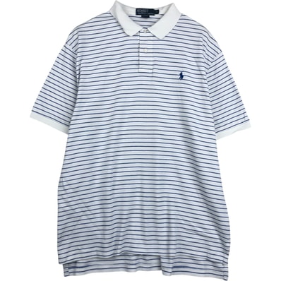 古着 ラルフローレン Ralph Lauren POLO by Ralph Lauren 半袖 ボーダー ポロシャツ メンズXL相当/eaa653646