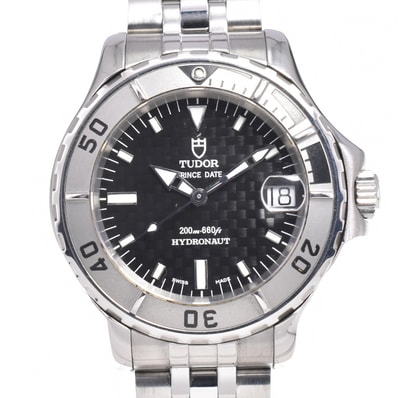 チューダー TUDOR 85190 プリンスデイト ハイドロノート デイト ブラック 自動巻き メンズ 美品 保証書付き 腕時計 L#150409