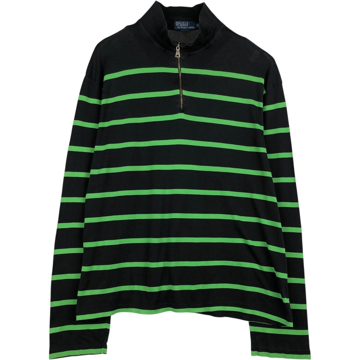 古着 ラルフローレン Ralph Lauren POLO by Ralph Lauren ボーダー柄 ハーフジップ ロングTシャツ ロンT メンズXXL相当/eaa630666