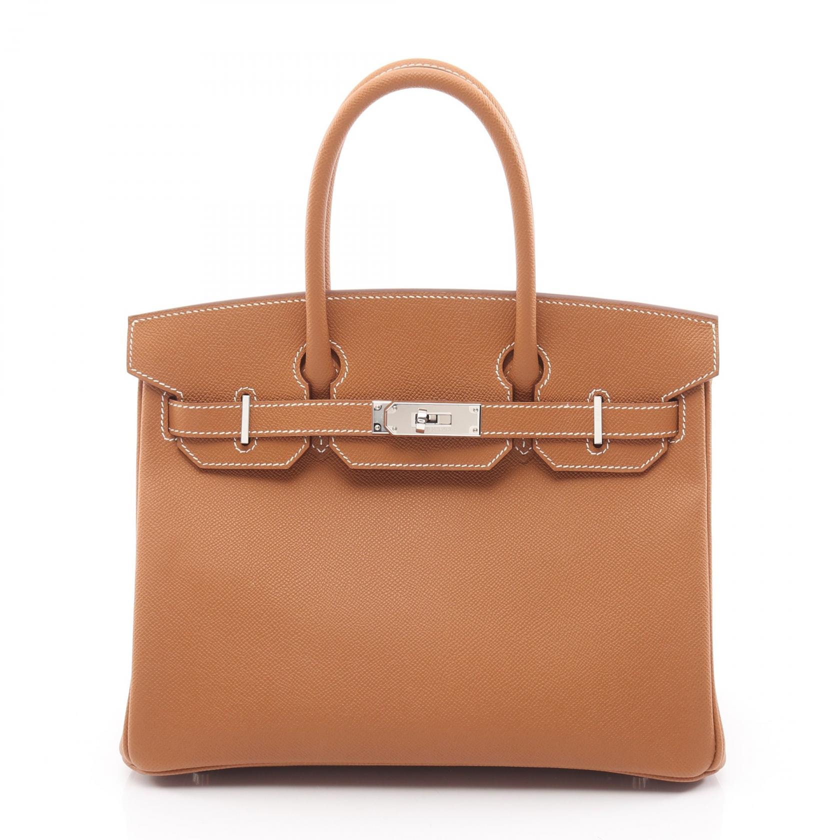 エルメス HERMES バーキン30 ハンドバッグ バッグ レザー ヴォーエプソン ゴールド W刻印(2024年製造) レディース ブラウン系 【中古】