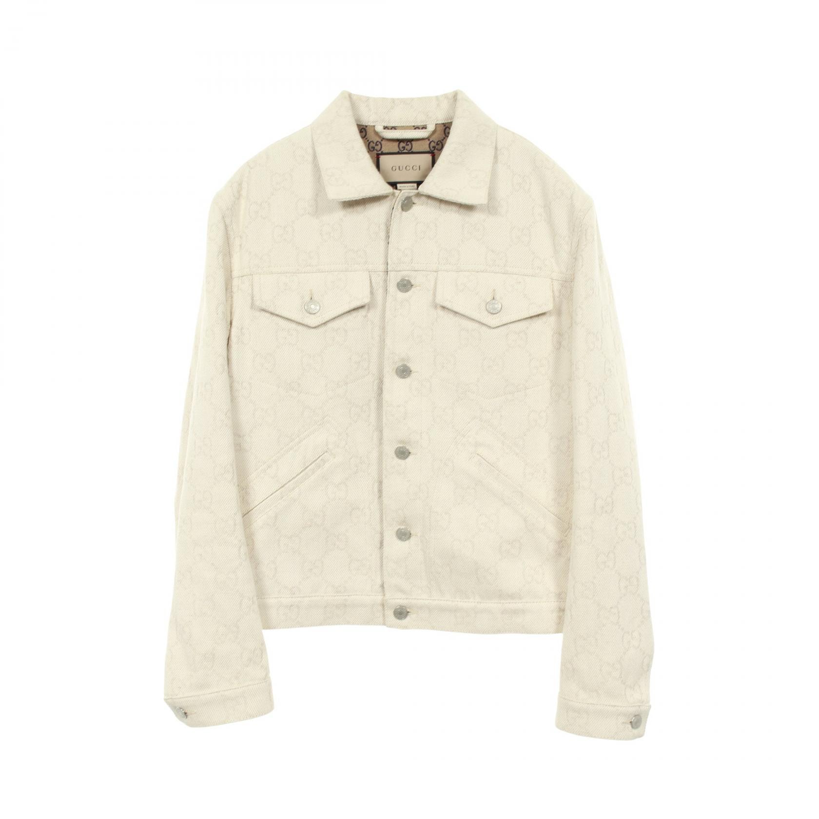 グッチ GUCCI GGコットン ジャカード 衣料品 アウター コットン メンズ アイボリー系 【中古】