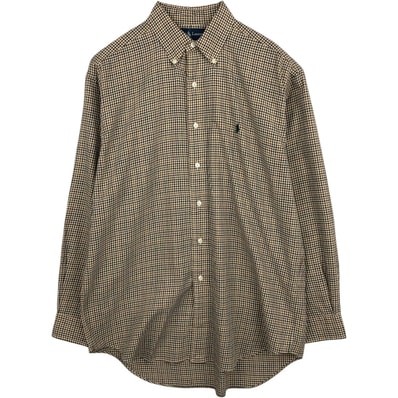 古着 ラルフローレン Ralph Lauren BLAKE ギンガムチェック 長袖 ボタンダウンチェックシャツ メンズM相当/eaa632085