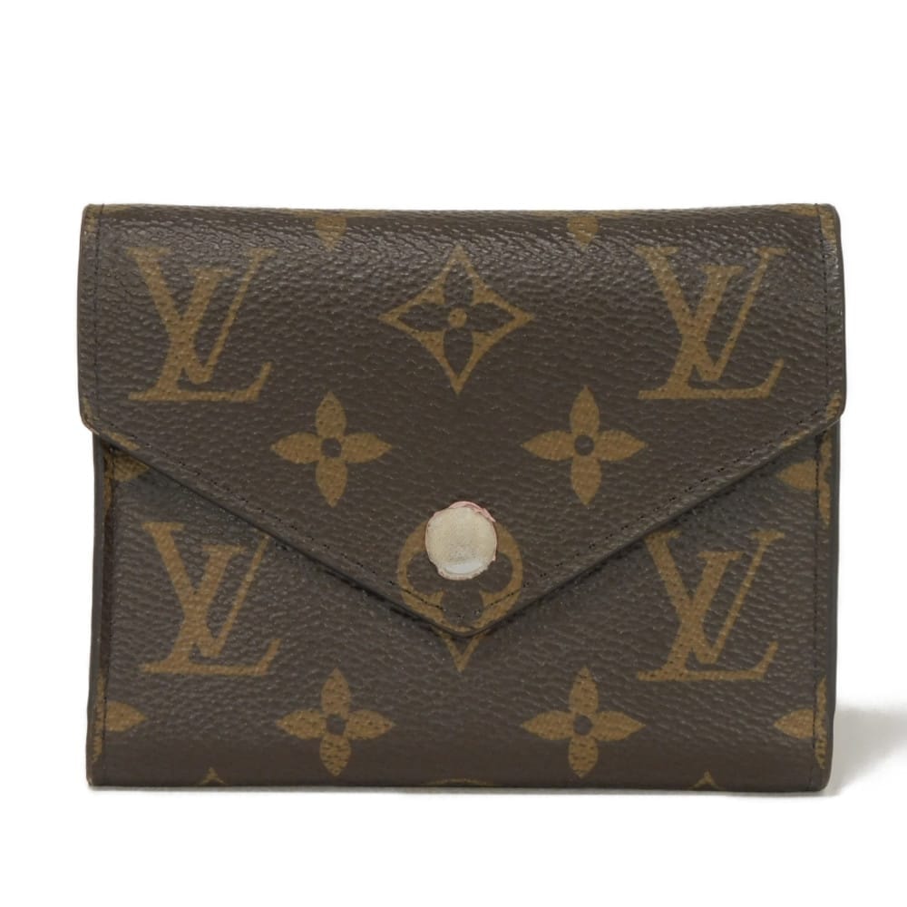 LOUIS VUITTON ルイ・ヴィトン ポルトフォイユ ヴィクトリーヌ LVロゴ フラワー ピンク 札入れ カードケース コインケース RFID ICチップ モノグラム ローズバレリーヌ 三つ折り財布 M62360