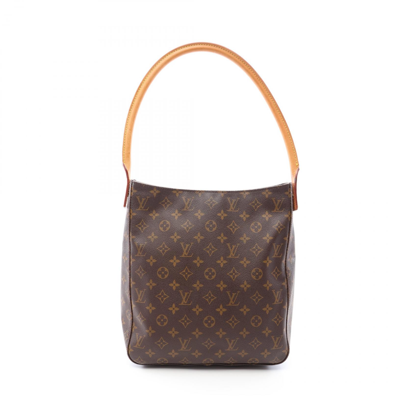 ルイ・ヴィトン LOUIS VUITTON ルーピングGM ショルダーバッグ バッグ PVCコーティングキャンバス レザー モノグラム レディース ブラウン系 M51145 【中古】