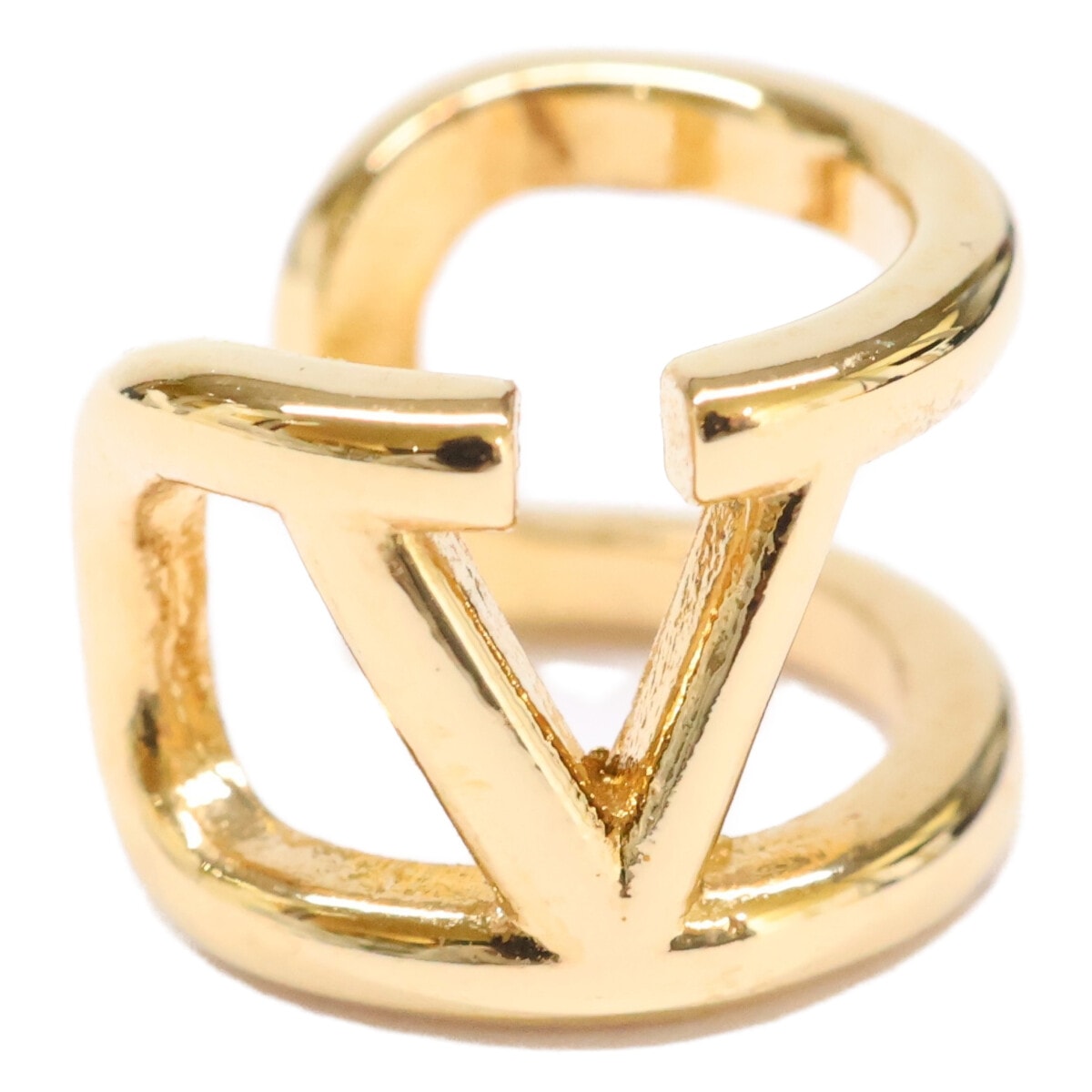 ヴァレンティノガラヴァーニ 【美品】Vロゴ シグネチャー メタル シングル