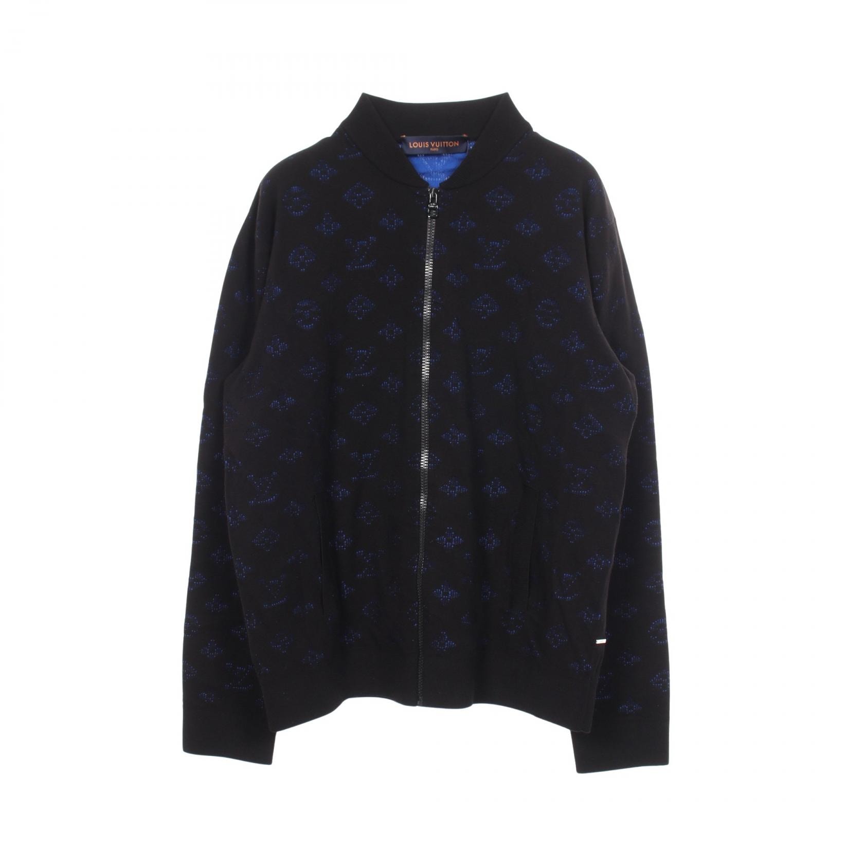 ルイ・ヴィトン LOUIS VUITTON ドロップニードル モノグラム ブルゾン 衣料品 アウター コットン レーヨン メンズ ブラック系 / ブルー系 RM201Q TBU HIN50W 【中古】