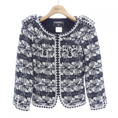 【ヴィンテージ】シャネル CHANEL P27771V17033 06C ノーカラージャケット