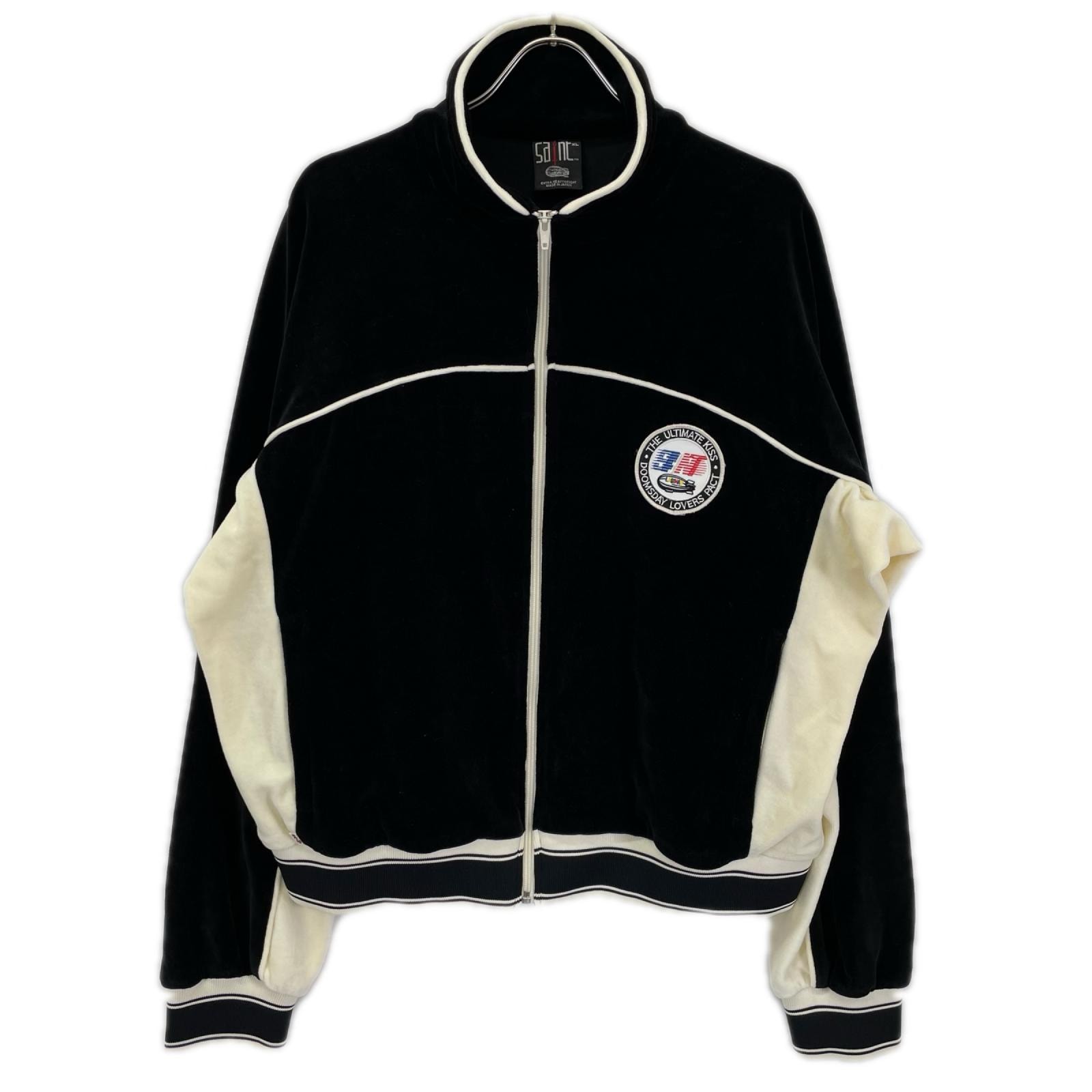 セントマイケル 【×LASTMAN】25SS SM-HR8-0000-C33 ブラック TRACK JACKET VELOUR ベロアトラックジャケット XL