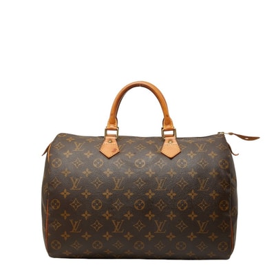ルイ ヴィトン モノグラム スピーディ35 ハンドバッグ ミニボストンバッグ M41107 ブラウン PVC レザー レディース LOUIS VUITTON 中古