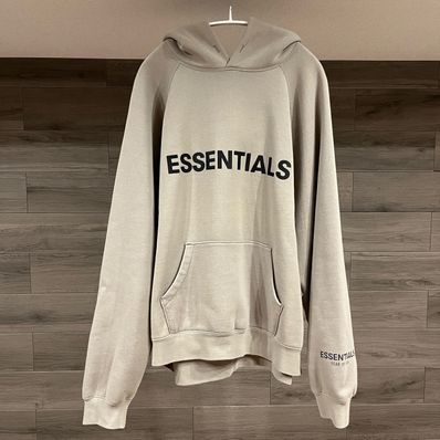 FEAR OF GOD ESSENTIALS 3D Silicon Applique Pullover Hoodie "Tan/String"
