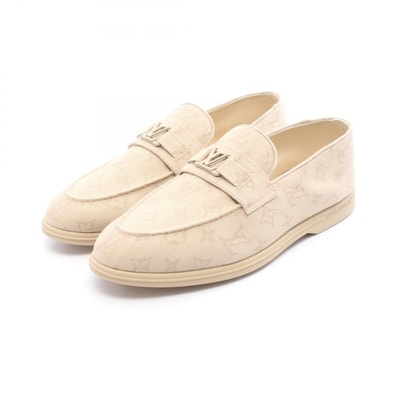 ルイ・ヴィトン LOUIS VUITTON エステート モノグラムデニム ローファー 靴 デニム ベージュ メンズ ベージュ系 【中古】