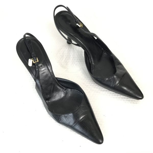 イタリア製★グッチ/GUCCI★バックストラップパンプス【35.5C/22.0/黒/BLACK】Shoes/pumps◆bQ-382