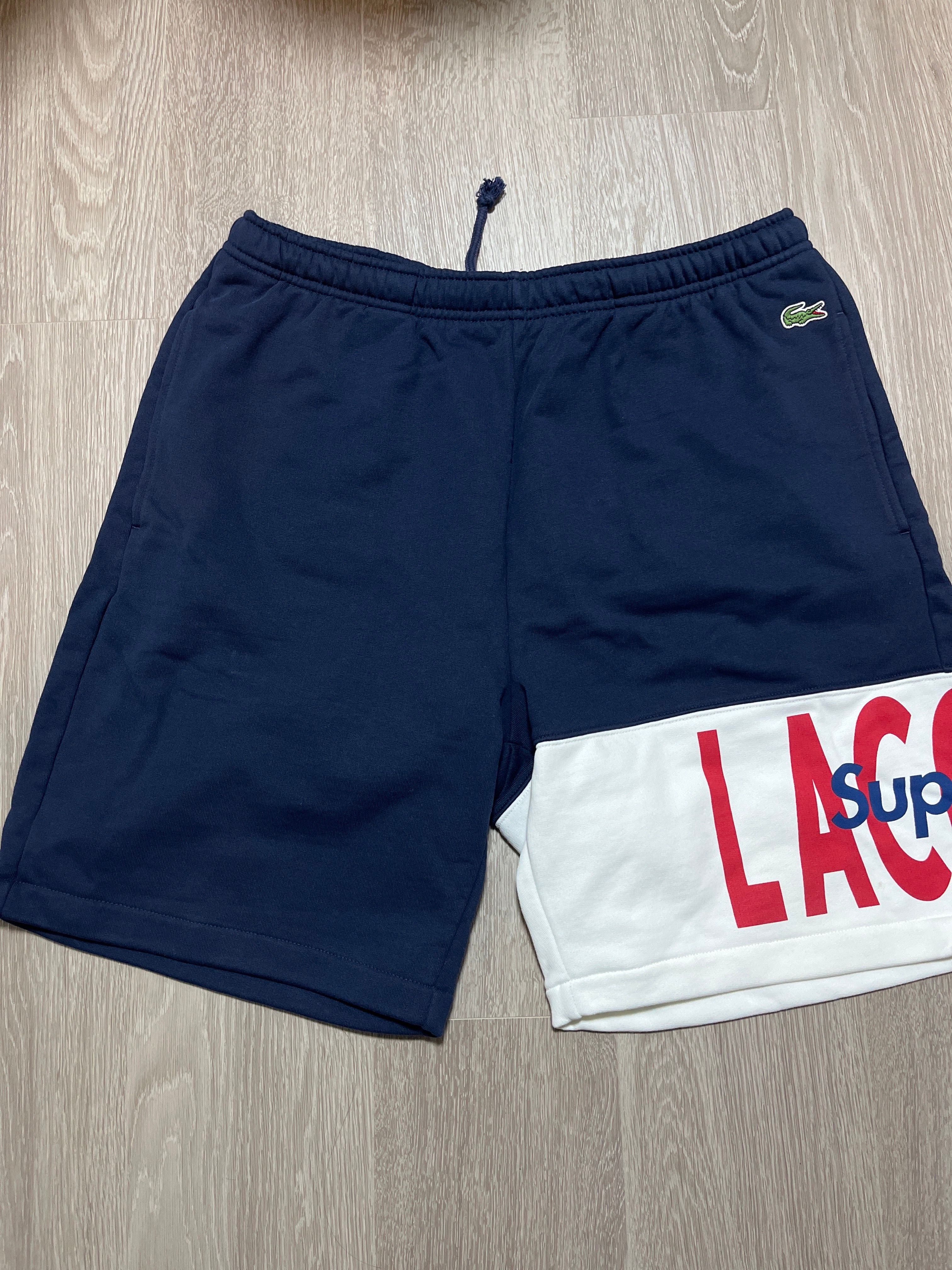 Supreme / Lacoste Logo Panel Sweatshort "Navy"