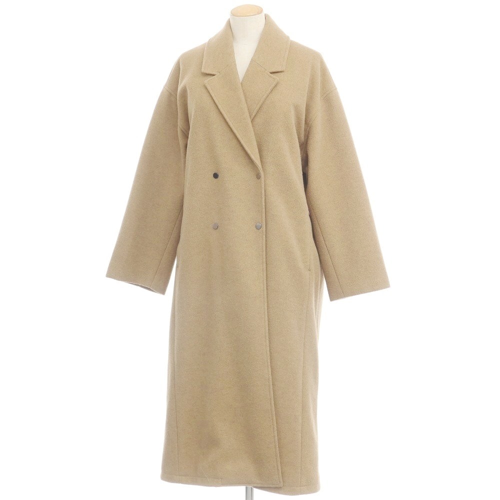 【中古】ニューバランス NEW BALANCE オーバーサイズ ダブルブレストコート ベージュ【サイズM】【レディース】