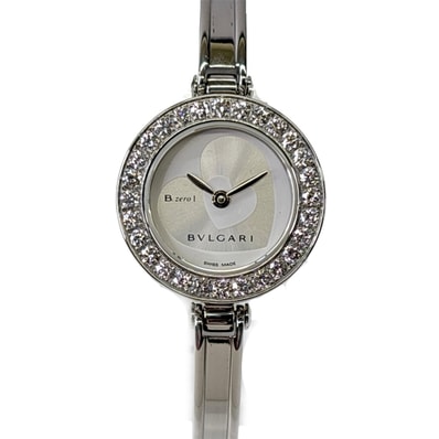 【値下げ】BVLGARI ブルガリ B-ZERO1 ベゼルダイヤ W Heart 腕時計 BZ22WSDS レディース【中古】
