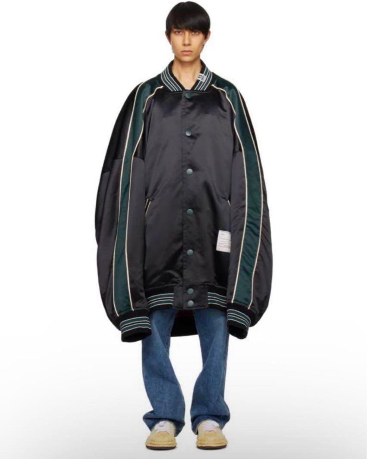 Maison MIHARA YASUHIRO Big Stadium Jacket "Black"