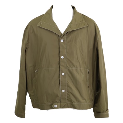 エルメス 【美品/国内正規】H556100H4 コットンナイロン スタンドカラー シャツジャケット 42