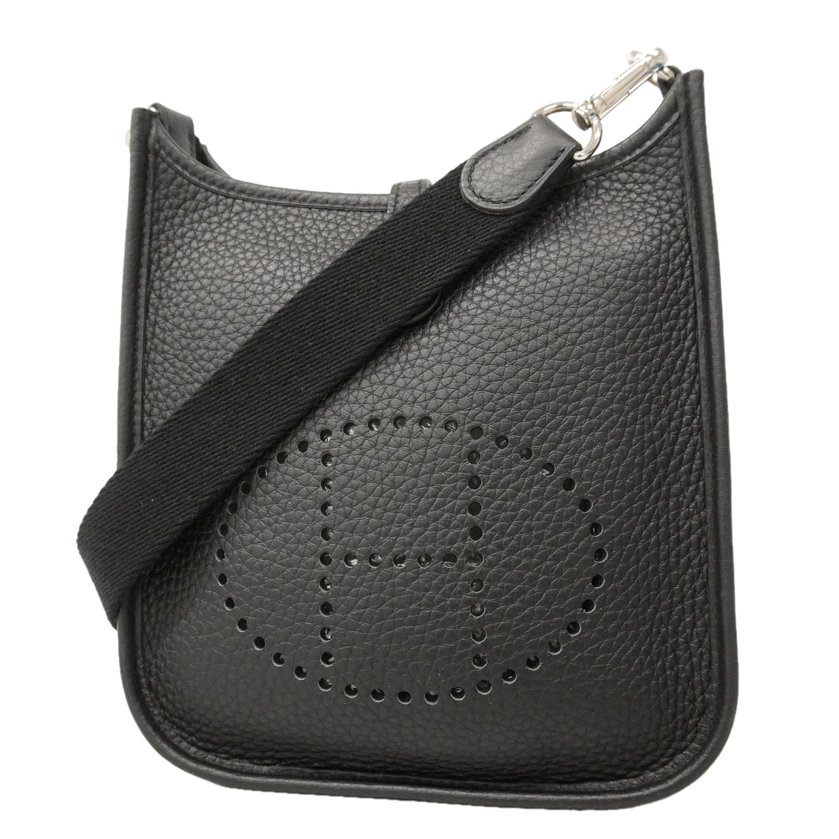 ★SALE【6hc2493】エルメス ショルダーバッグ エヴリンTPM トリヨンクレマンス ブラック シルバー金具 W刻印【中古】レディース