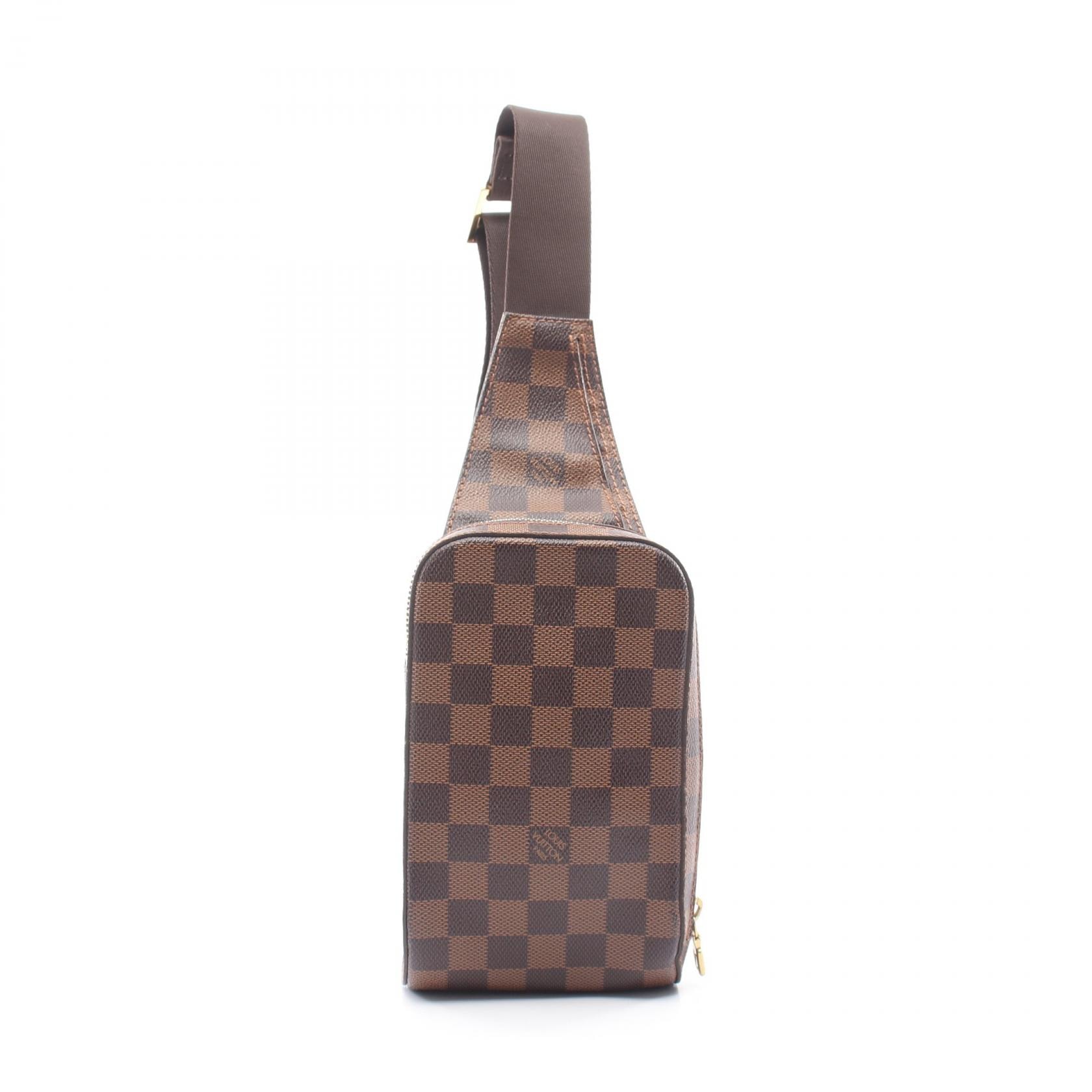ルイ・ヴィトン LOUIS VUITTON ジェロニモス ウエストバッグ ボディバッグ バッグ PVCコーティングキャンバス ダミエ エベヌ メンズ レディース ブラウン系 N51994 【中古】