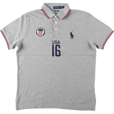古着 ラルフローレン Ralph Lauren POLO RALPH LAUREN CUSTOM FIT 半袖 ポロシャツ メンズL相当/eaa644255