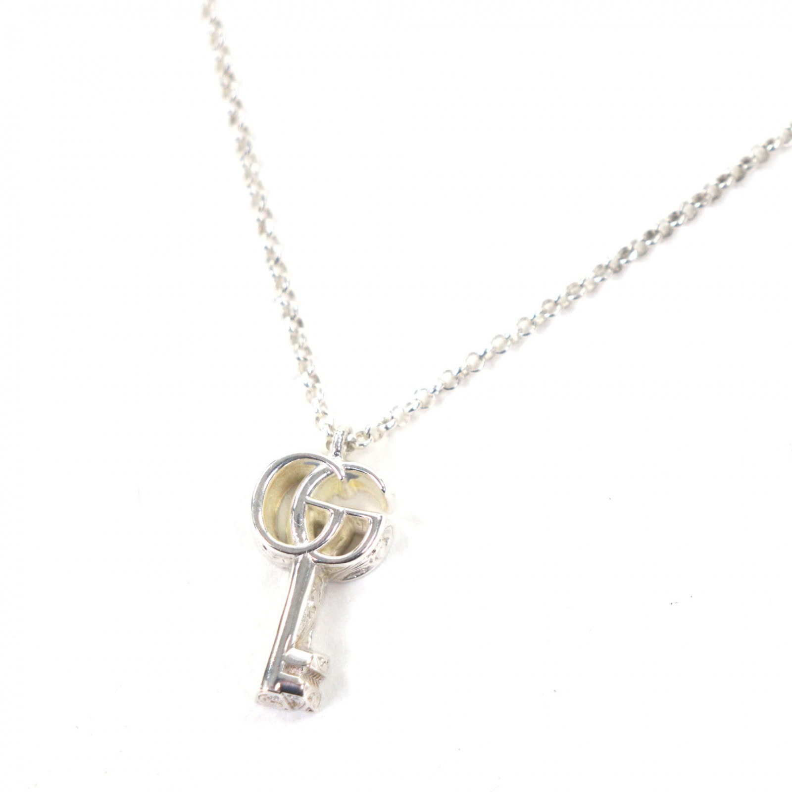 極美品 グッチ ネックレス シルバー レディース 627757