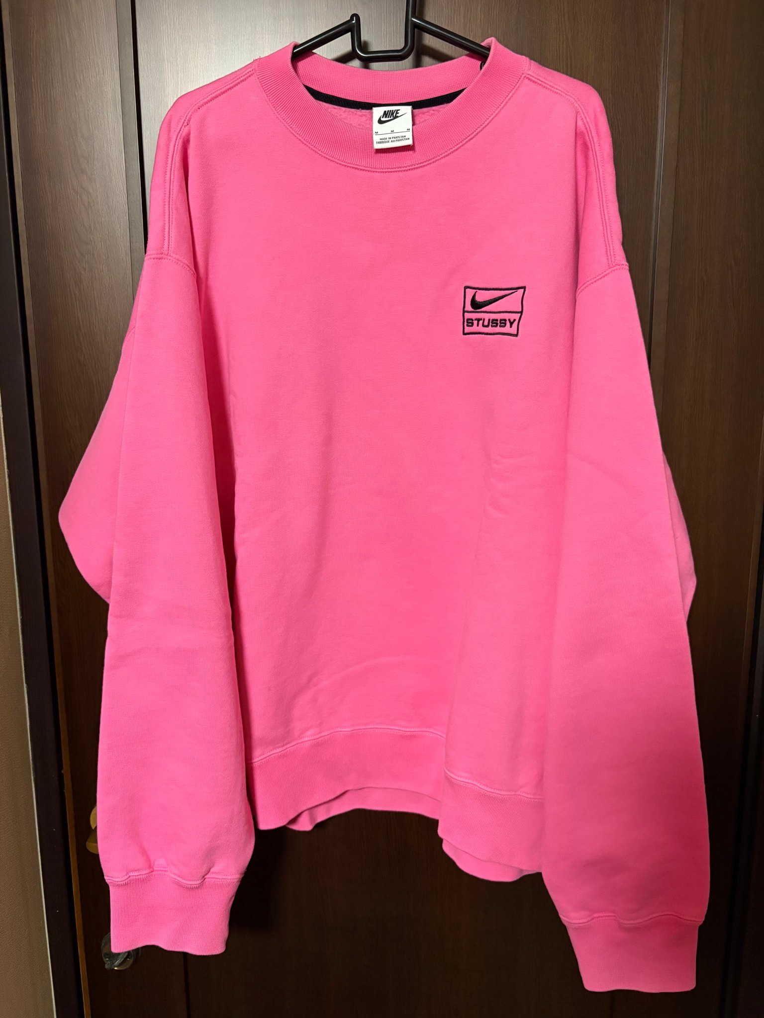 Stussy × Nike NRG Washed Fleece Crew (US Size) "Pink" DO5310-670