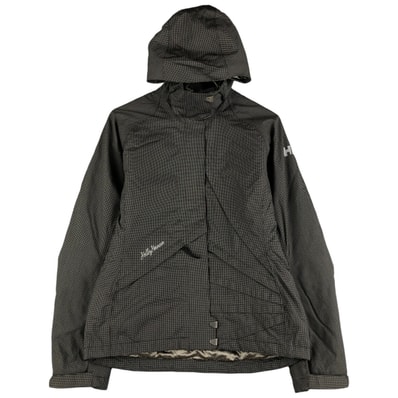 古着 ヘリーハンセン HELLY HANSEN 千鳥格子柄 中綿マウンテンパーカー シェルジャケット パファージャケット レディースM相当/eaa603852