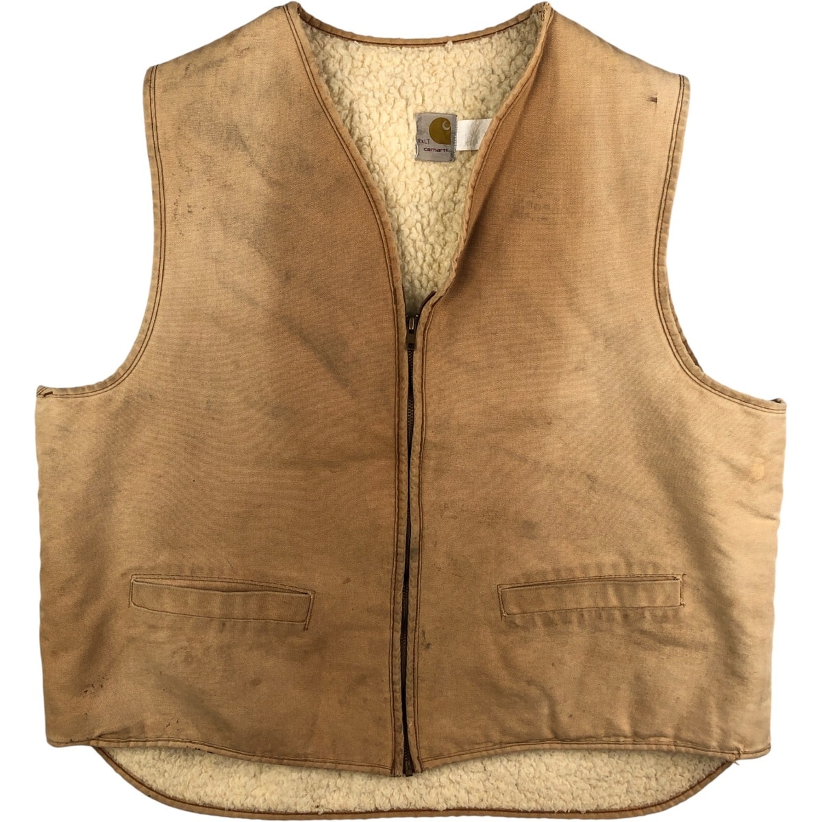 古着 カーハート Carhartt ダック地 ボアベスト メンズXXL相当/eaa595586